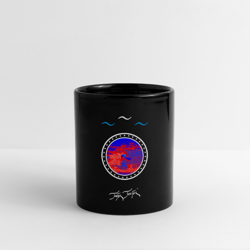 "Surfing North Shore - Hawaii" - Kaffeebecher - Schwarz