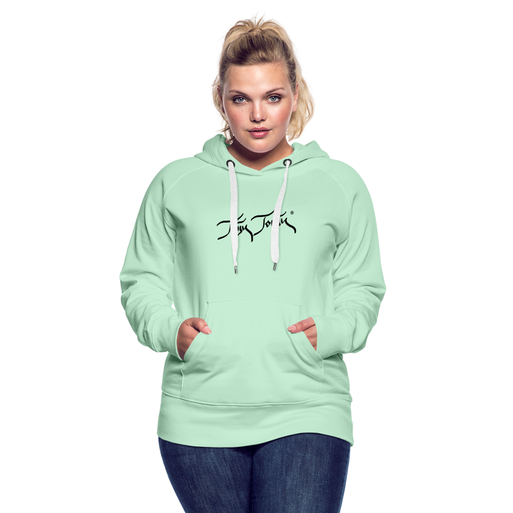 11.09.23 Taijn Torijn - "2 Surfing Girls - O´ahu Hawaii" - DAMEN Premium Hoodie - helles Mintgrün