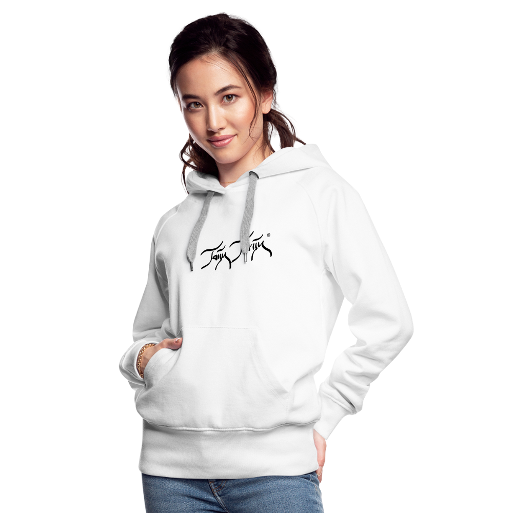 11.09.23 Taijn Torijn - "2 Surfing Girls - O´ahu Hawaii" - DAMEN Premium Hoodie - Weiß