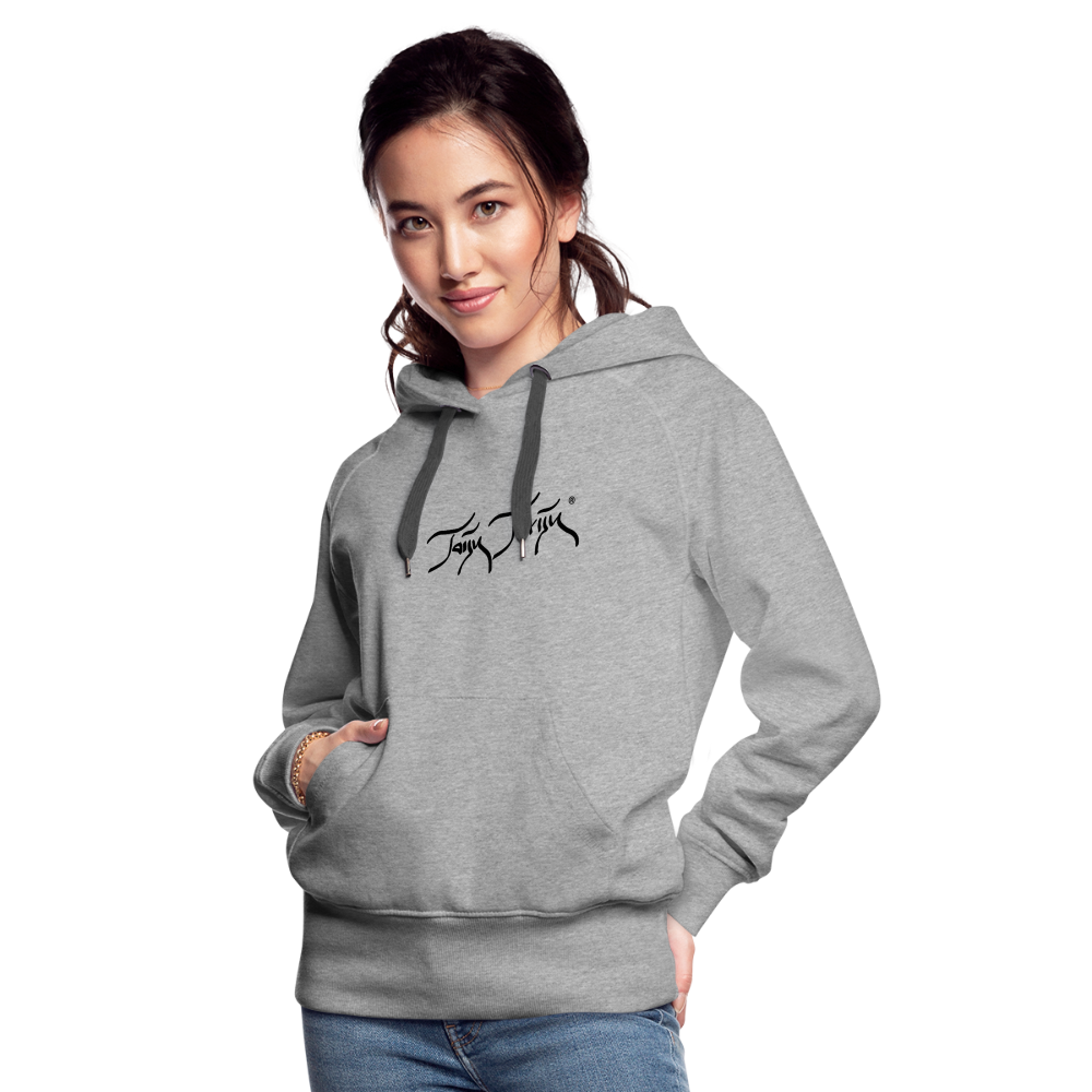 11.09.23 Taijn Torijn - "2 Surfing Girls - O´ahu Hawaii" - DAMEN Premium Hoodie - Grau meliert