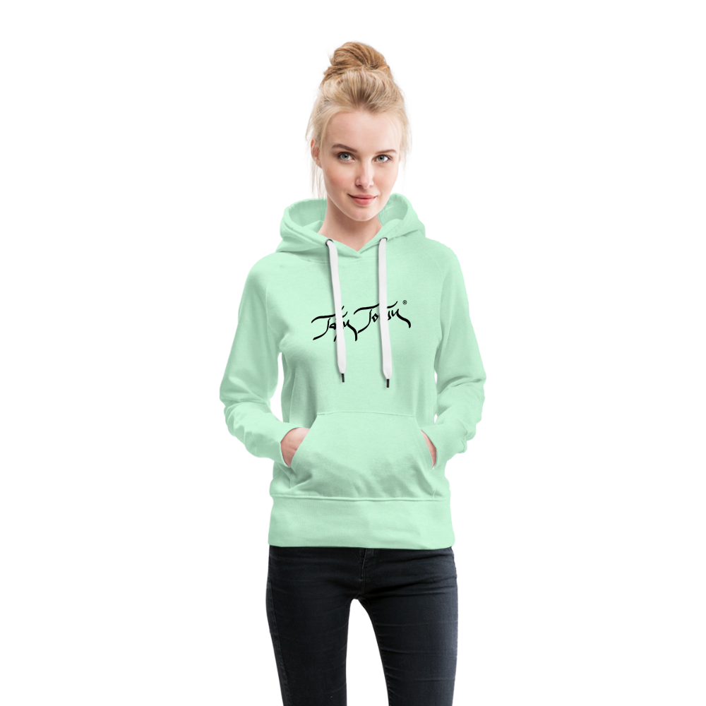 11.09.23 Taijn Torijn - "2 Surfing Girls - O´ahu Hawaii" - DAMEN Premium Hoodie - helles Mintgrün
