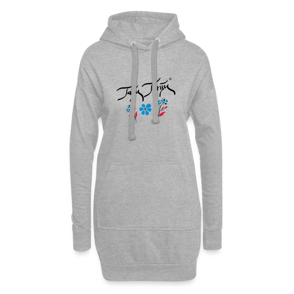 11.09.24 TaijnTorijn -"Memories that last." - Damen Hoodie Kleid - Grau meliert - Grau meliert