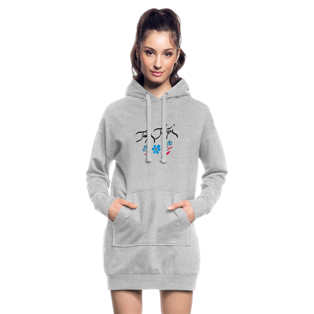 11.09.24 TaijnTorijn -"Memories that last." - Damen Hoodie Kleid - Grau meliert - Grau meliert