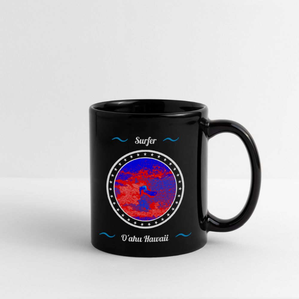 "Surfing North Shore - Hawaii" - Kaffeebecher - Schwarz