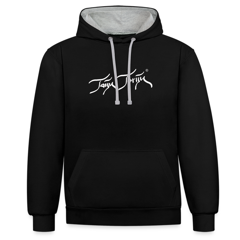 08.11.23 Taijn Toriijn ""Diver´s Ok - Bora Bora" - UNISEX Kontrast-Hoodie - Schwarz/Grau meliert