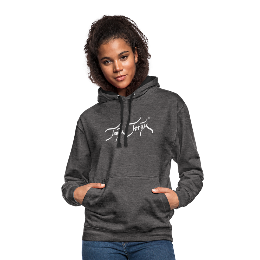 08.11.23 Taijn Toriijn ""Diver´s Ok - Bora Bora" - UNISEX Kontrast-Hoodie - Anthrazit/Schwarz