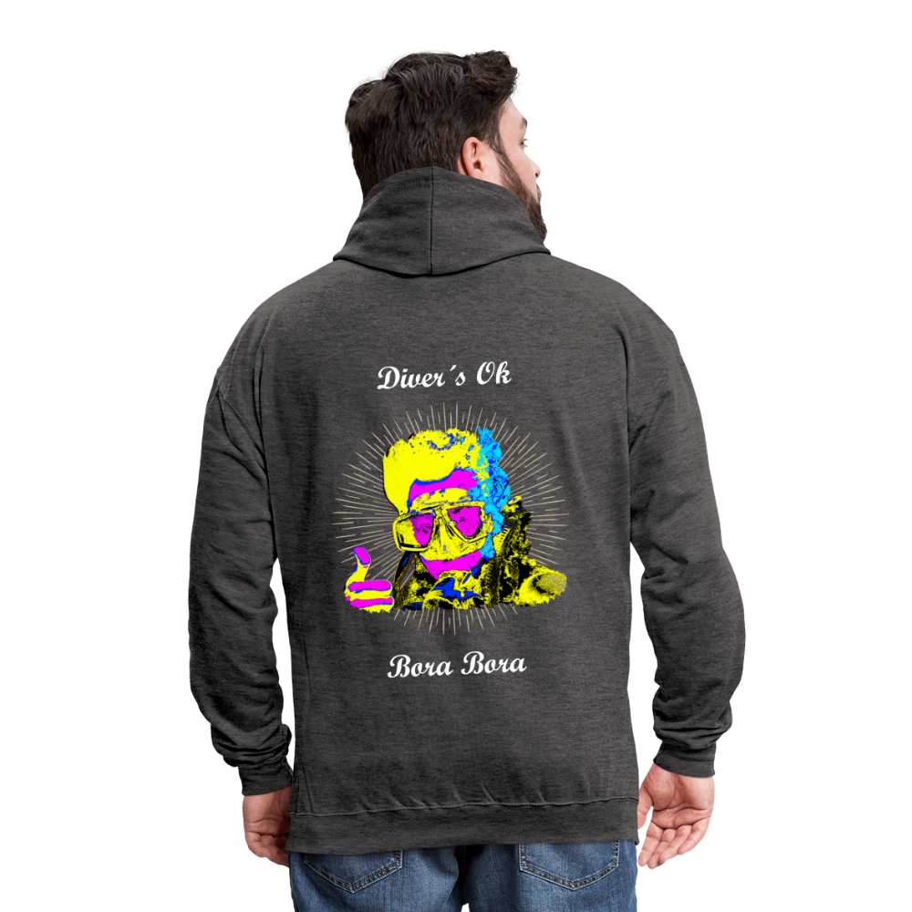 08.11.23 Taijn Toriijn ""Diver´s Ok - Bora Bora" - UNISEX Kontrast-Hoodie - Anthrazit/Schwarz