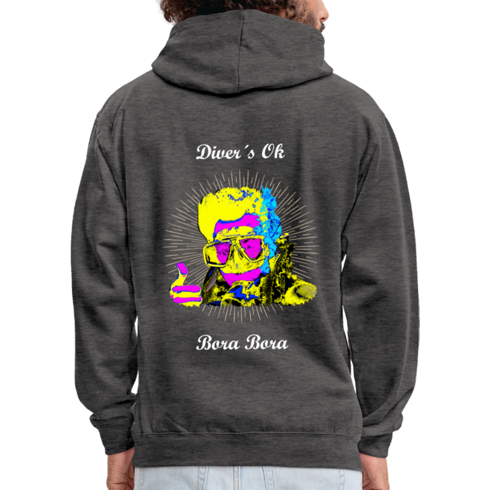 08.11.23 Taijn Toriijn ""Diver´s Ok - Bora Bora" - UNISEX Kontrast-Hoodie - Anthrazit/Schwarz