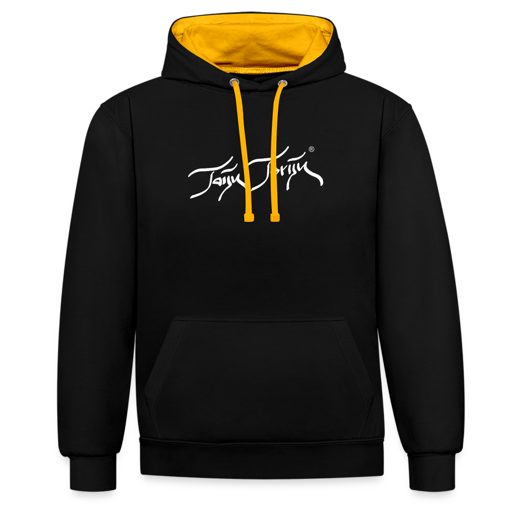 08.11.23 Taijn Toriijn ""Diver´s Ok - Bora Bora" - UNISEX Kontrast-Hoodie - Schwarz/Gold