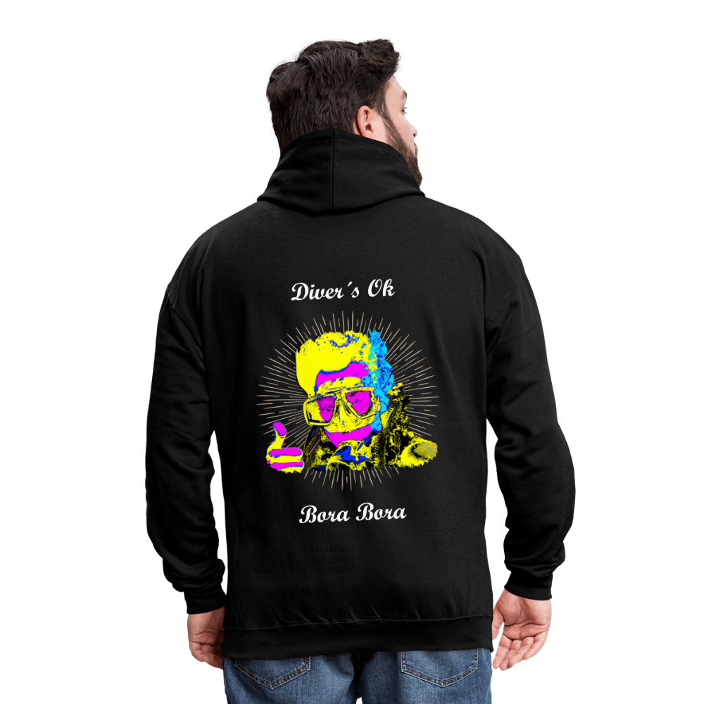 08.11.23 Taijn Toriijn ""Diver´s Ok - Bora Bora" - UNISEX Kontrast-Hoodie - Schwarz/Gold
