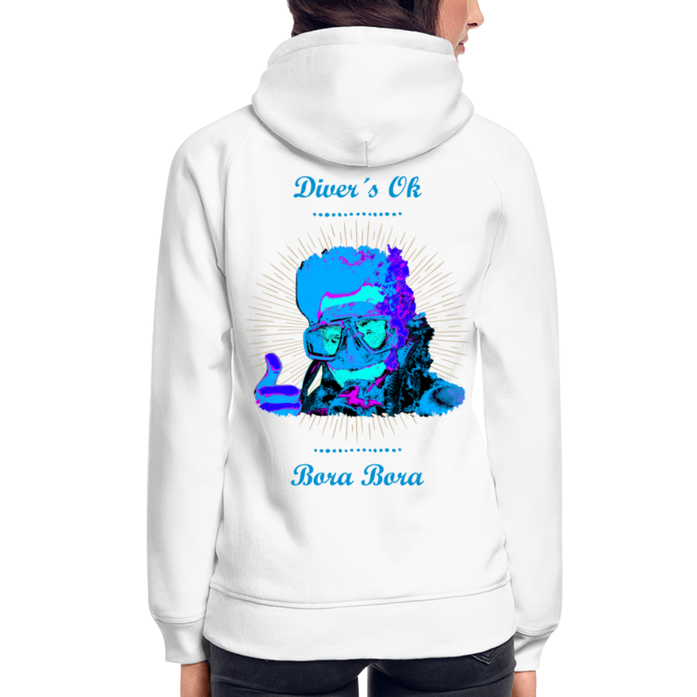 11.05.24 Taijn Toriijn ""Diver´s Ok - Bora Bora" - UNISEX Hoodie White & Black V2 - Weiß