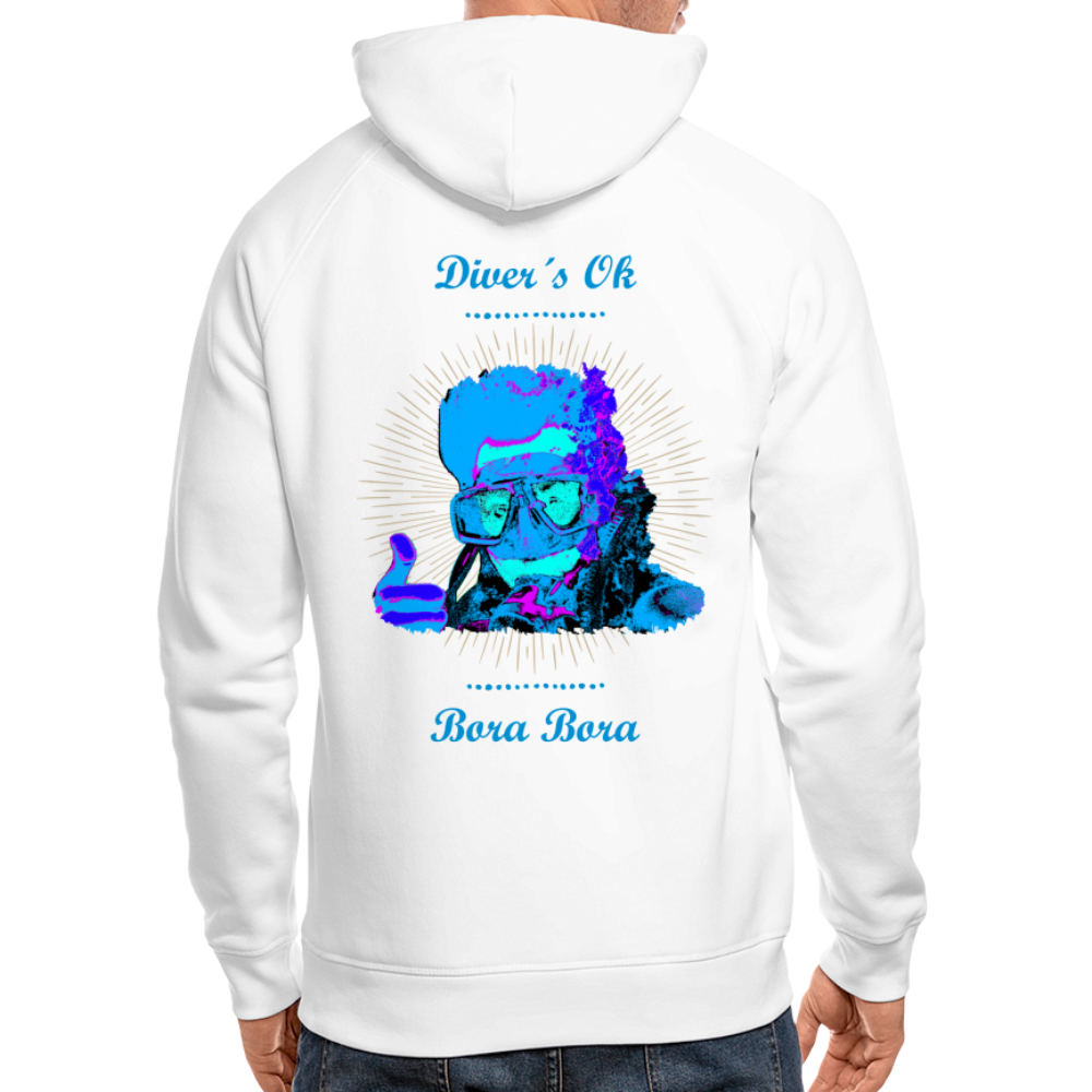 11.05.24 Taijn Toriijn ""Diver´s Ok - Bora Bora" - UNISEX Hoodie White & Black V2 - Weiß