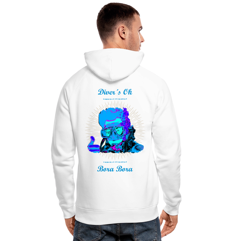 11.05.24 Taijn Toriijn ""Diver´s Ok - Bora Bora" - UNISEX Hoodie White & Black V2 - Weiß