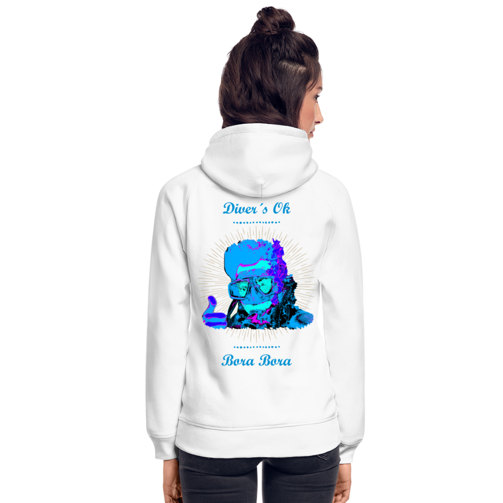 11.05.24 Taijn Toriijn ""Diver´s Ok - Bora Bora" - UNISEX Hoodie White & Black V2 - Weiß