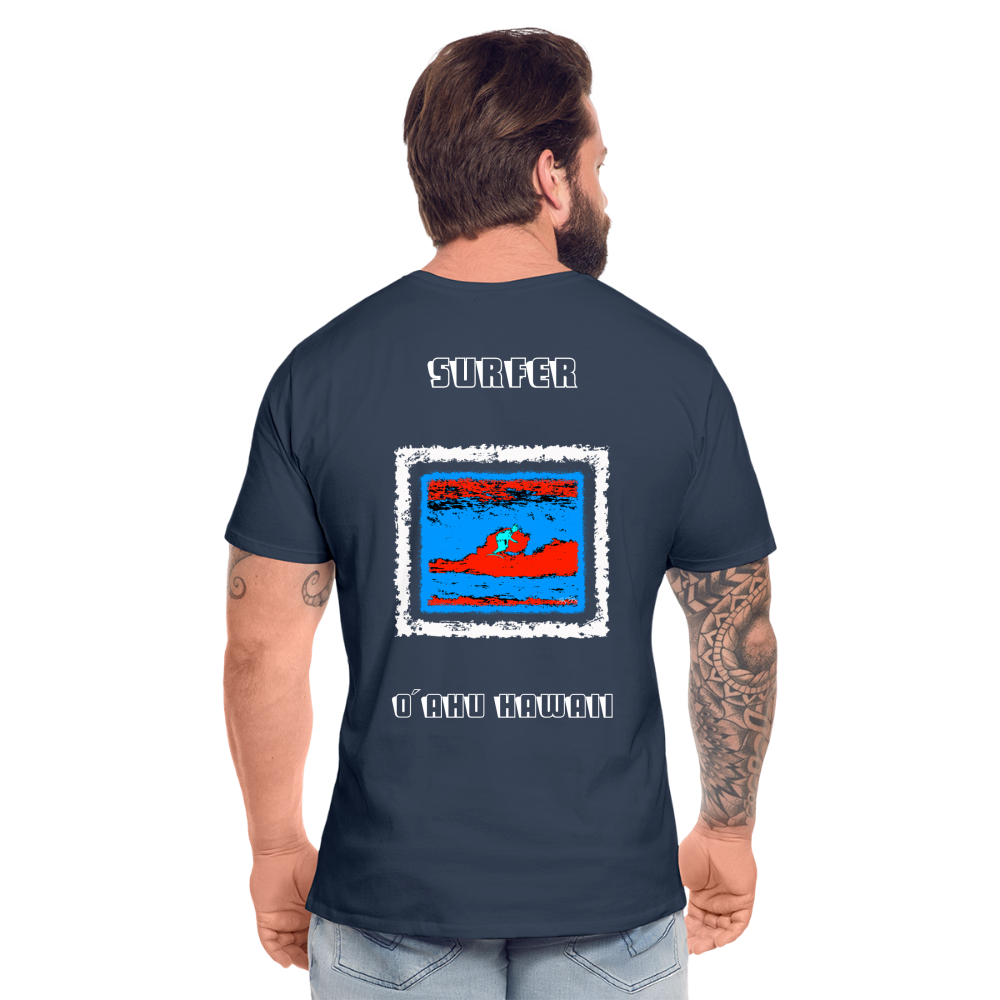 02.07.24 TaijnTorijn - Surfer - O´ahu - Herren Bio T-Shirt - Dunkle Farben - Navy