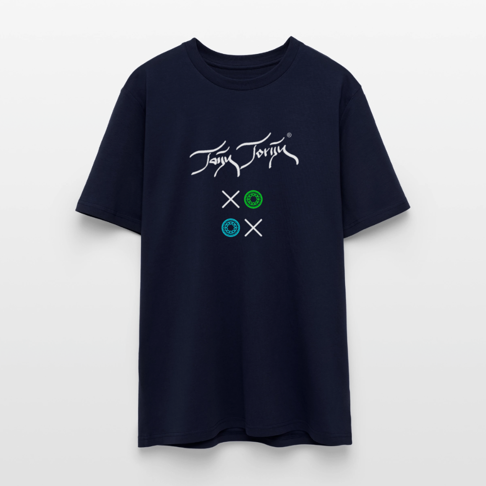 20.03.26 Taijn Torijn "Kisses & Hugs" - Stanley/Stella Unisex Bio Rundhals-T-Shirt - Dunkle Farben - Navy
