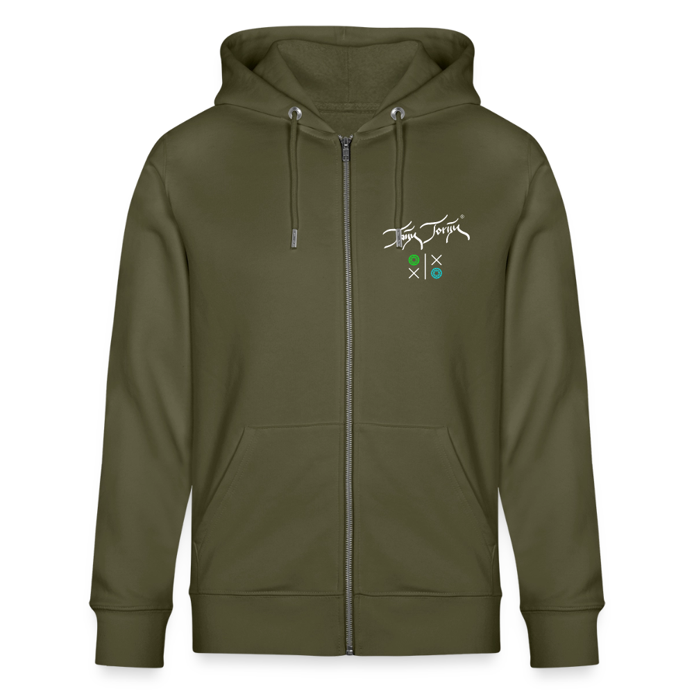 20.03.26 Taijn Torijn "Hugs N Kisses"- StanleyStella-Unisex Bio ZIP Hoodie - Dunkle Farben - Khaki