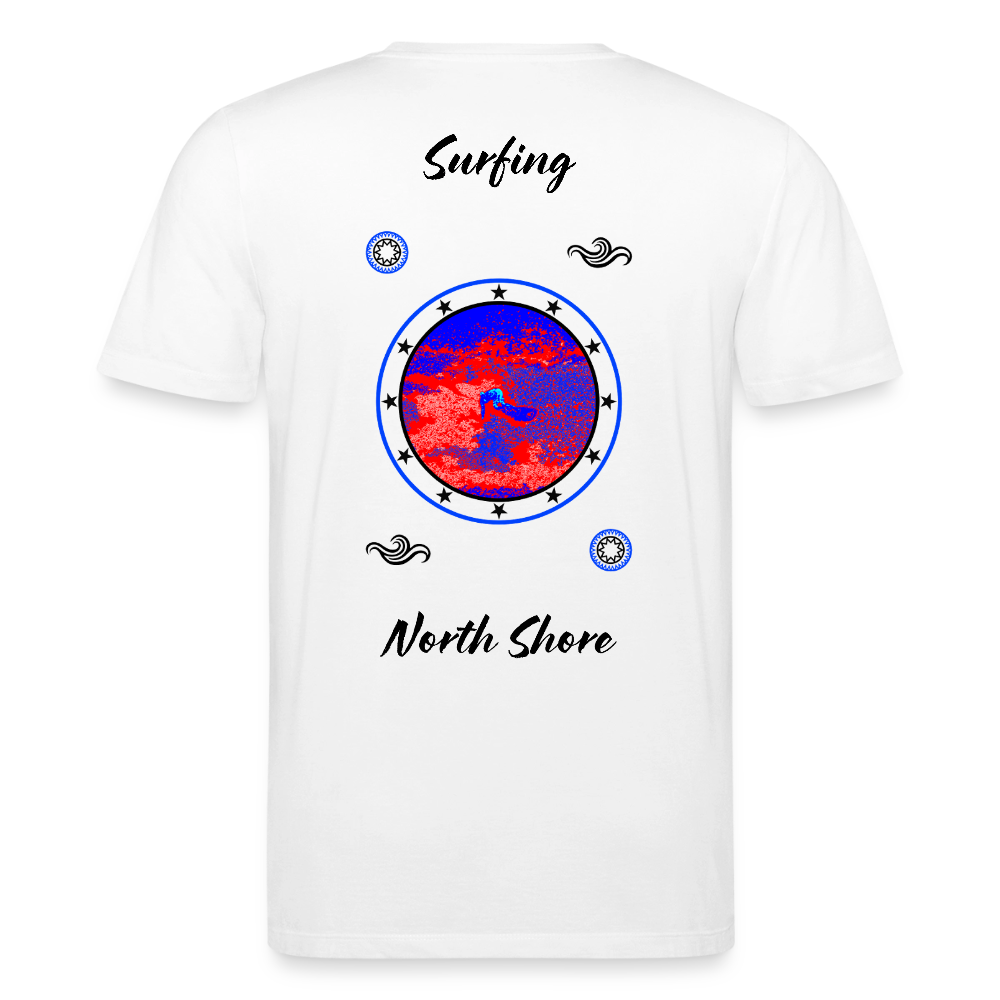 20.03.26 Taijn Toriijn "Surfing North Shore" - StanleyStella-Unisex Bio-T-Shirt - Helle Farben - Weiß