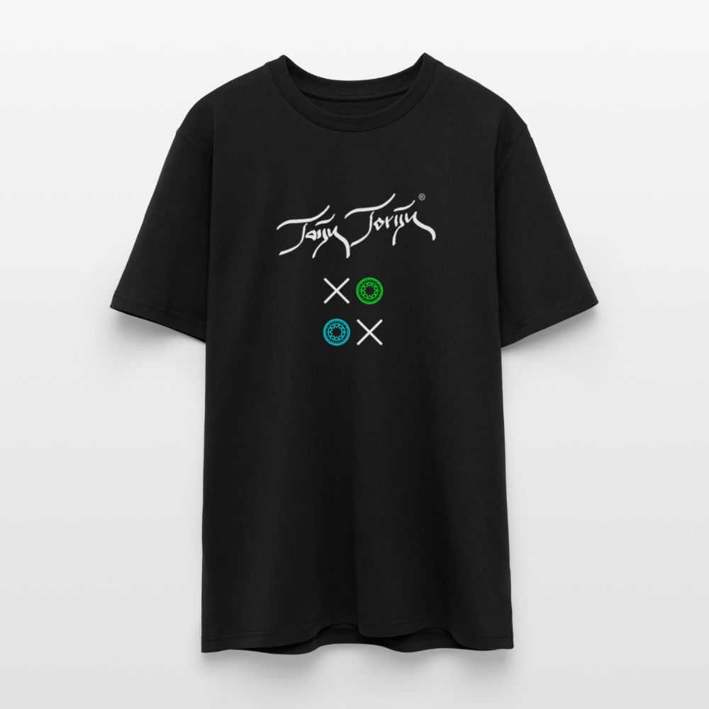 20.03.26 Taijn Torijn "Kisses & Hugs" - Stanley/Stella Unisex Bio Rundhals-T-Shirt - Dunkle Farben - Schwarz