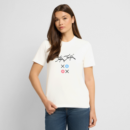 20.03.26 Taijn Torijn "Kisses & Hugs" - Stanley/Stella Unisex Bio-T-Shirt - Helle Farben - Naturweiß 