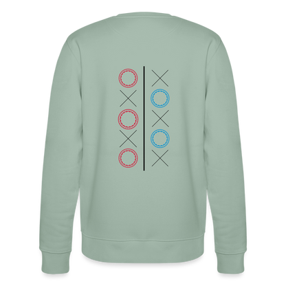 17.10.24 Taijn Toriijn "Circles & X" - Männer Bio-Sweatshirt - Helle Farben - Helles Graugrün