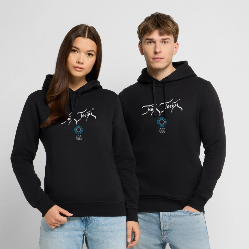 19.02.26 Taijn Toriijn "Surfing O´ahu" - Unisex Bio-Hoodie - Dunkle Farben - Schwarz