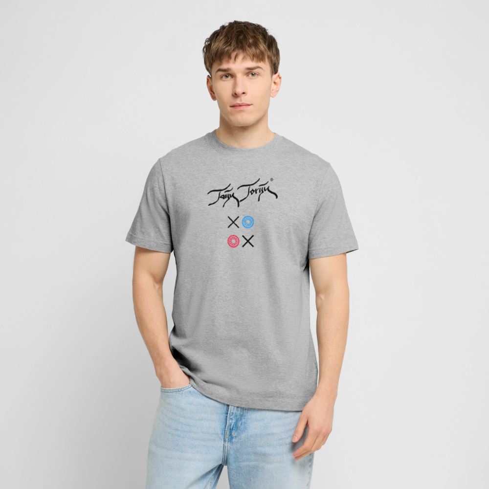 20.03.26 Taijn Torijn "Kisses & Hugs" - Stanley/Stella RELAXED FIT Unisex Bio Rundhals-T-Shirt - Helle Farben - Grau meliert