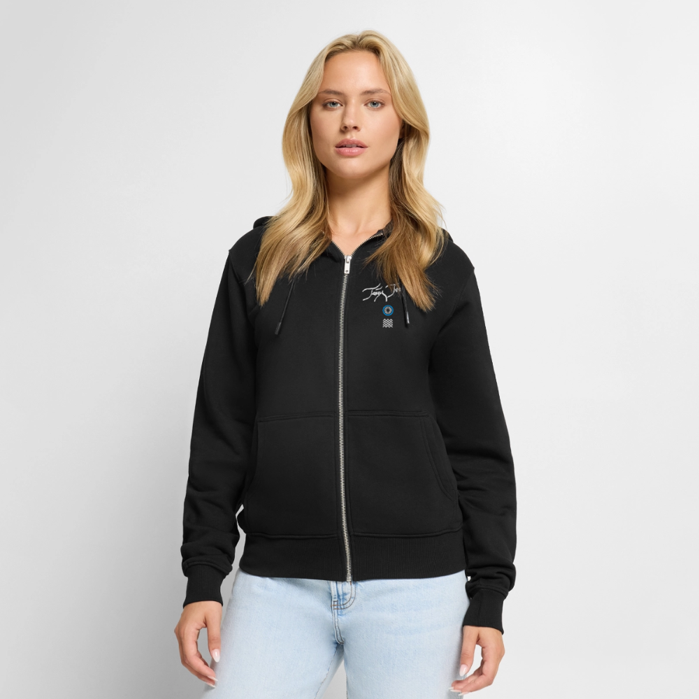 18.03.26 Taijn Toriijn "Surfing North Shore" - Unisex Bio-ZIP-Hoodie - dunkle Farben - Schwarz
