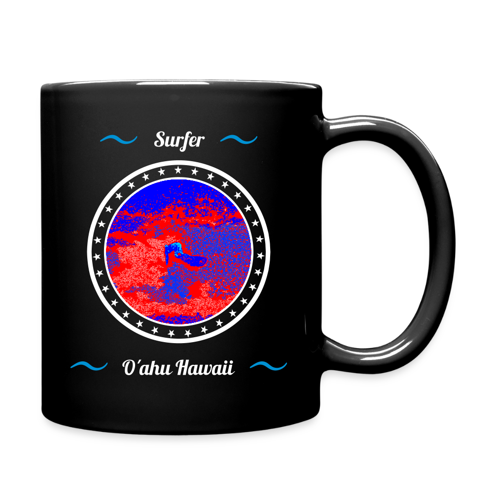 "Surfing North Shore - Hawaii" - Kaffeebecher - Schwarz