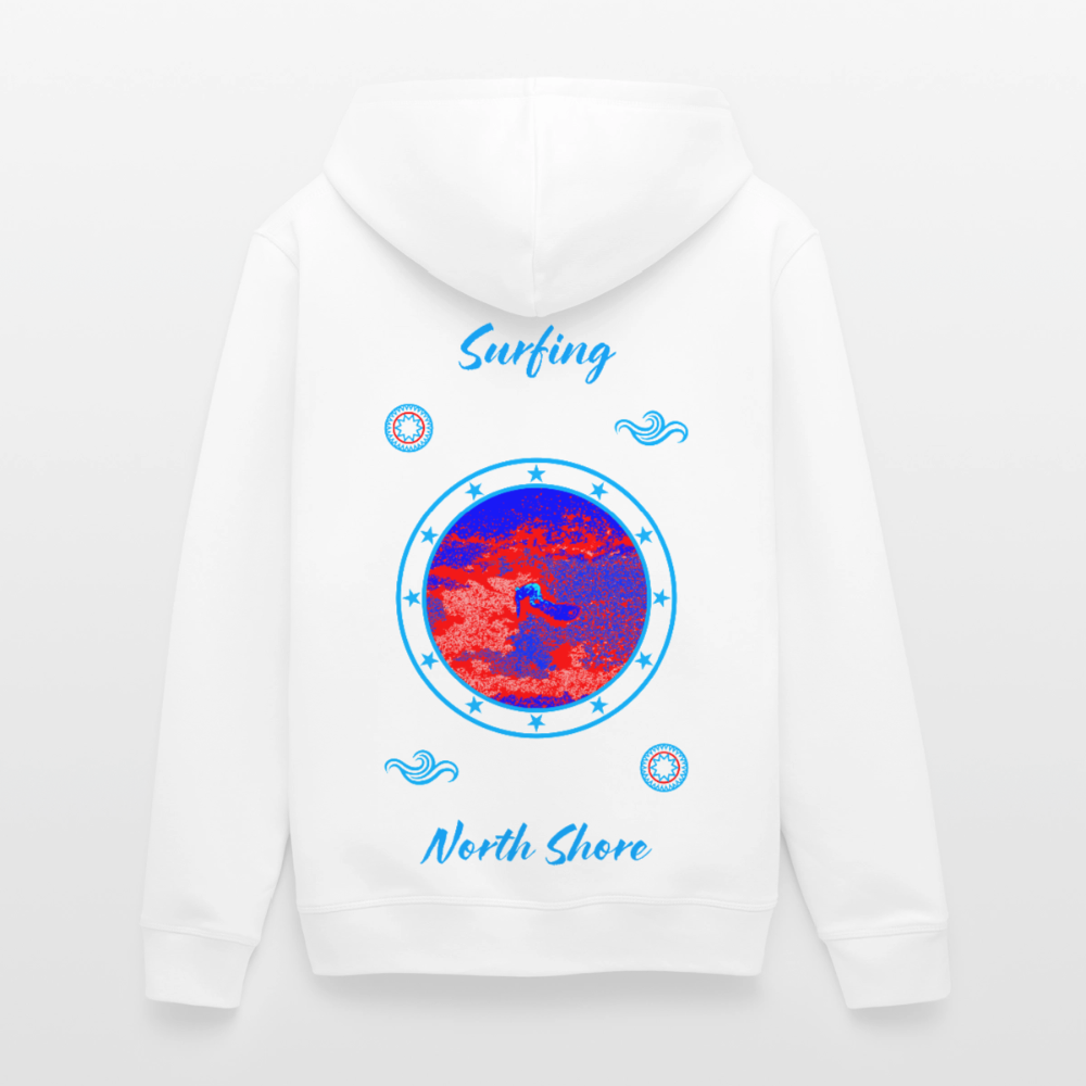 04.03.26 Taijn Toriijn "Surfing North Shore" - StanleyStella-Unisex Bio-Hoodie - Weiß - Weiß