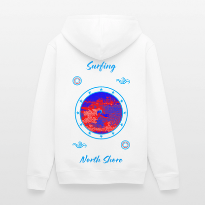 04.03.26 Taijn Toriijn "Surfing North Shore" - StanleyStella-Unisex Bio-Hoodie - Weiß - Weiß