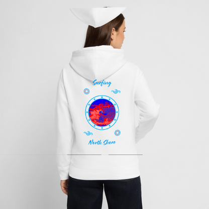 20.03.26 Taijn Toriijn "Surfing North Shore" - StanleyStella-Unisex Bio-Hoodie 2 - Weiß - Weiß