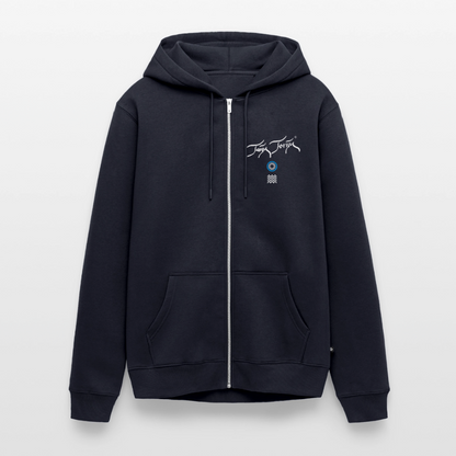 18.03.26 Taijn Toriijn "Surfing North Shore" - Unisex Bio-ZIP-Hoodie - dunkle Farben - Navy