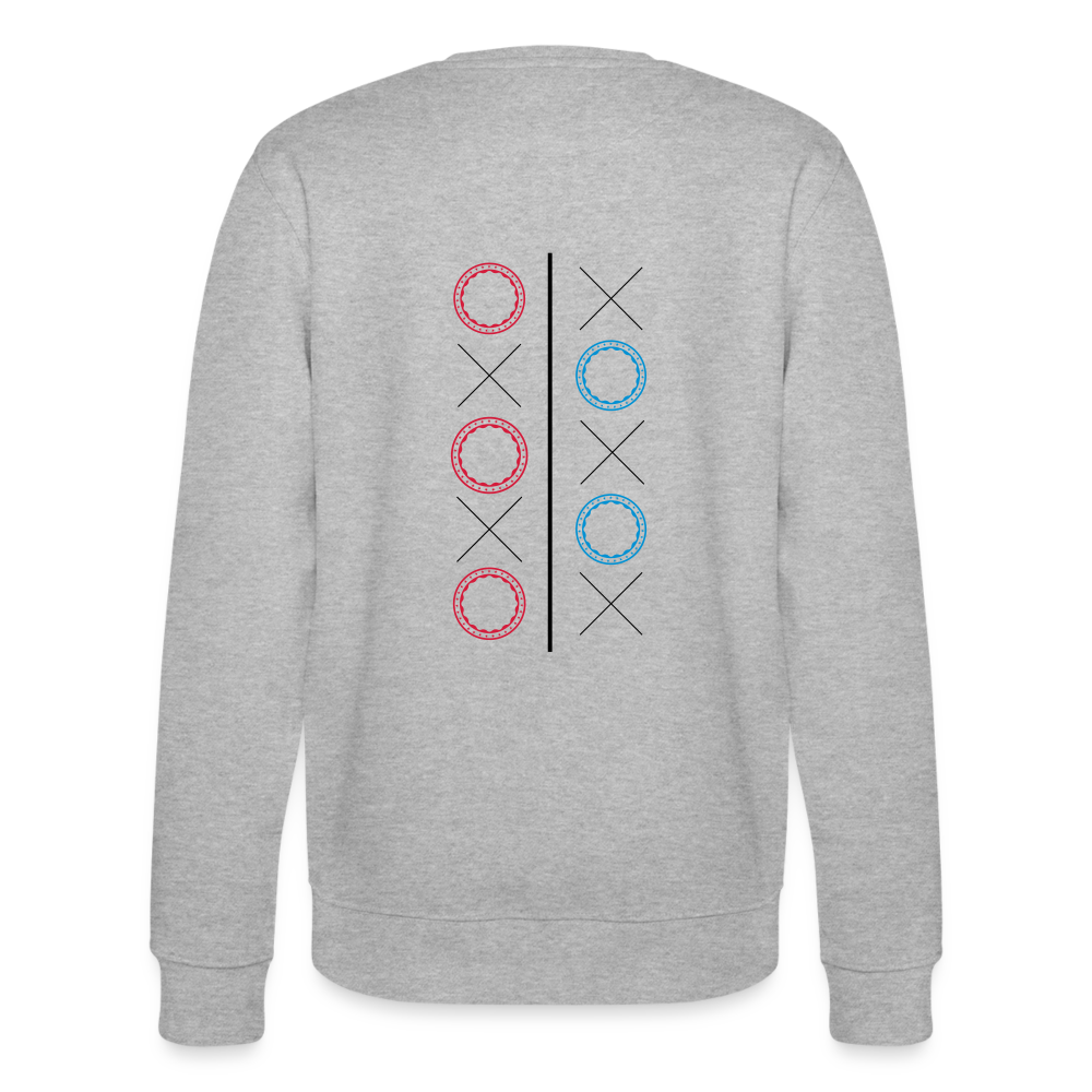 17.10.24 Taijn Toriijn "Circles & X" - Männer Bio-Sweatshirt - Helle Farben - Grau meliert