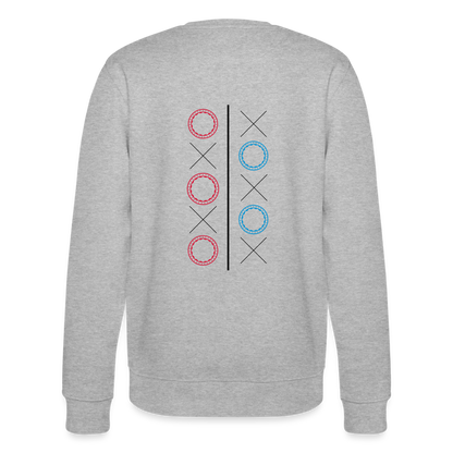 17.10.24 Taijn Toriijn "Circles & X" - Männer Bio-Sweatshirt - Helle Farben - Grau meliert