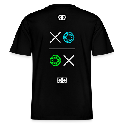 20.03.26 Taijn Torijn "Kisses & Hugs" - Stanley/Stella RELAXED FIT Unisex Bio Rundhals-T-Shirt - Dunkle Farben - Schwarz