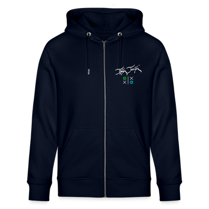 20.03.26 Taijn Torijn "Hugs N Kisses"- StanleyStella-Unisex Bio ZIP Hoodie - Dunkle Farben - Navy