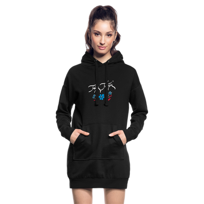 11.09.24 - II TaijnTorijn -"Memories that last." - Damen Hoodie Kleid - Schwarz - Schwarz