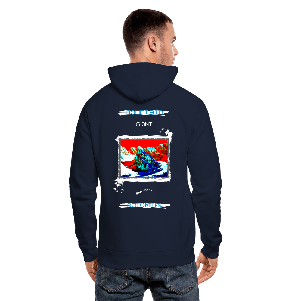 11.09.24 Taijn Toriijn "Mountain Giant Dolomites" - Bio-Hoodie - Dunkle Farben - Navy