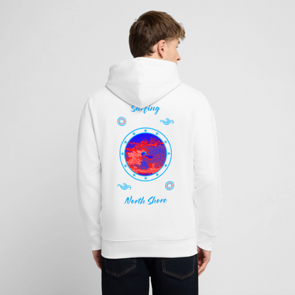 20.03.26 Taijn Toriijn "Surfing North Shore" - StanleyStella-Unisex Bio-Hoodie 2 - Weiß - Weiß