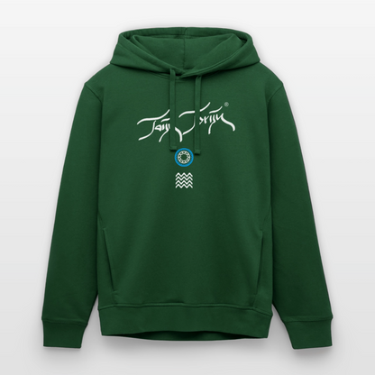 04.03.26 Taijn Toriijn "Surfing North Shore" - Unisex Bio-Hoodie - dunkle Farben - Flaschengrün