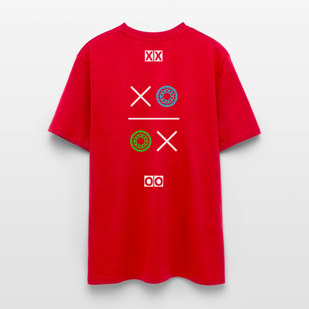 20.03.26 Taijn Torijn "Kisses & Hugs" - Stanley/Stella Unisex Bio Rundhals-T-Shirt - Dunkle Farben - Rot