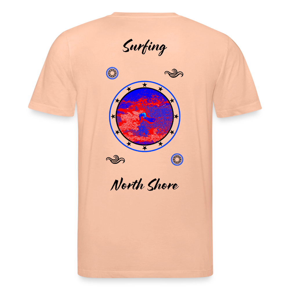 20.03.26 Taijn Toriijn "Surfing North Shore" - StanleyStella-Unisex Bio-T-Shirt - Helle Farben - Pfirsich