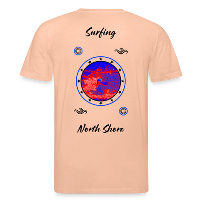 20.03.26 Taijn Toriijn "Surfing North Shore" - StanleyStella-Unisex Bio-T-Shirt - Helle Farben - Pfirsich