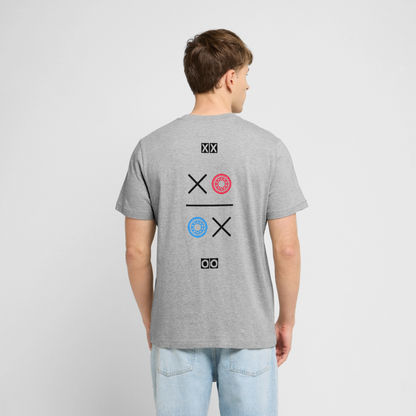 20.03.26 Taijn Torijn "Kisses & Hugs" - Stanley/Stella RELAXED FIT Unisex Bio Rundhals-T-Shirt - Helle Farben - Grau meliert