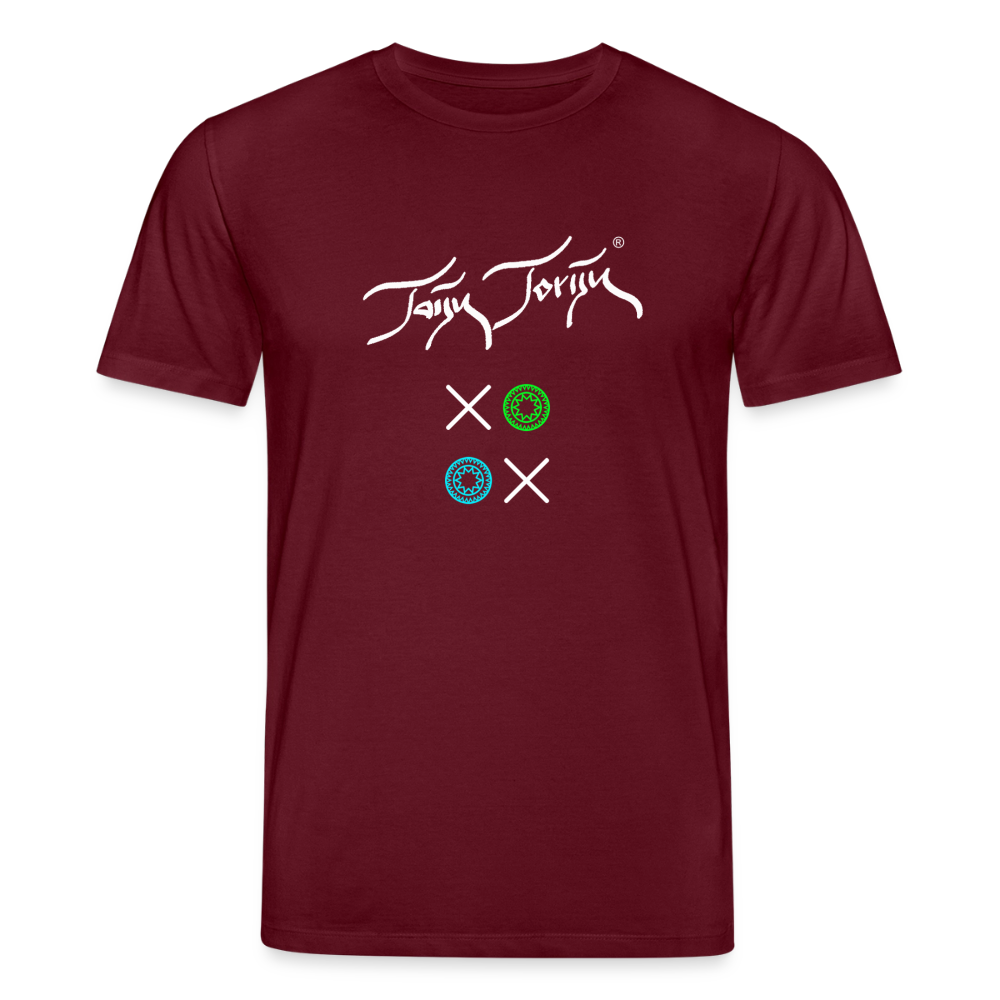 20.03.26 Taijn Torijn "Kisses & Hugs" - Stanley/Stella Unisex Bio Rundhals-T-Shirt - Dunkle Farben - Burgunderrot