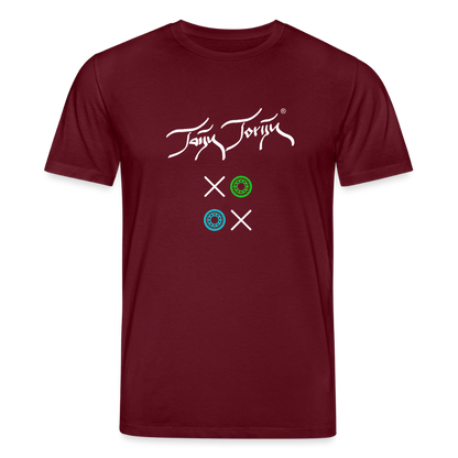 20.03.26 Taijn Torijn "Kisses & Hugs" - Stanley/Stella Unisex Bio Rundhals-T-Shirt - Dunkle Farben - Burgunderrot