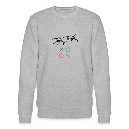 17.10.24 Taijn Toriijn "Circles & X" - Männer Bio-Sweatshirt - Helle Farben - Grau meliert