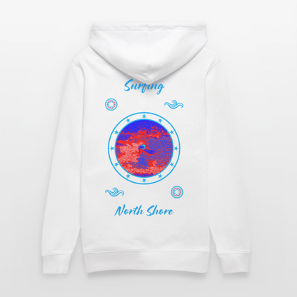 20.03.26 Taijn Toriijn "Surfing North Shore" - StanleyStella-Unisex Bio-Hoodie 2 - Weiß - Weiß