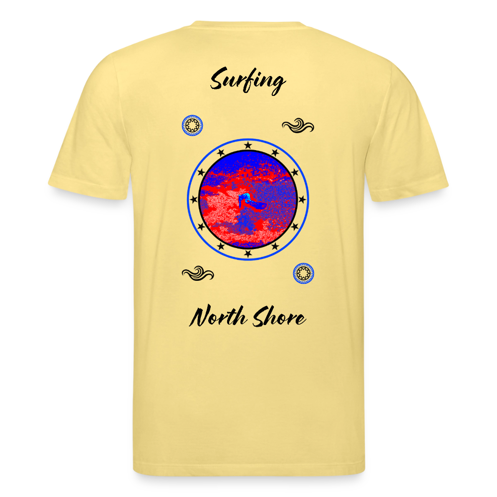 20.03.26 Taijn Toriijn "Surfing North Shore" - StanleyStella-Unisex Bio-T-Shirt - Helle Farben - Gelb Viva 